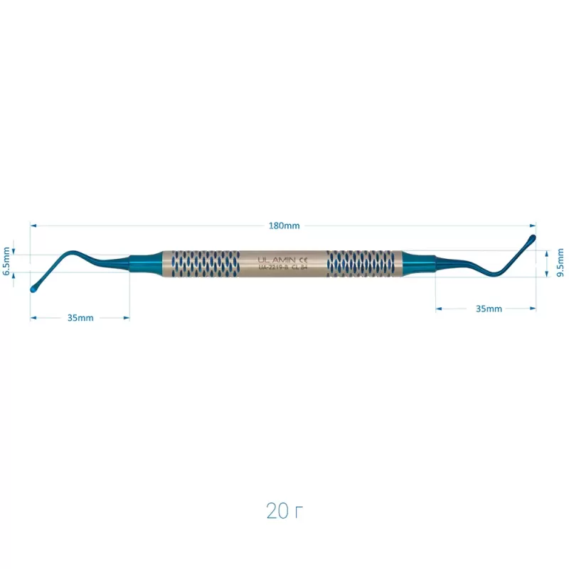Кюретка костная Лукаса Blue, 2,9 мм