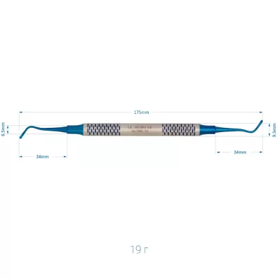 Кюретка костная каплевидная Blue, 175 мм