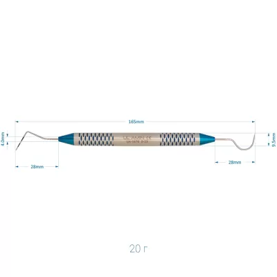 Зонд пародонтологический градуированный двусторонний Blue, шаг 3 мм