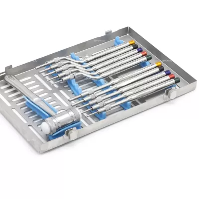 Большой набор для синус-лифтинга из остеотомов в кассете с молотком