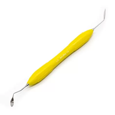 Гладилка универсальная для реставрации фронтальных зубов желтая, Silicon Silver, 175 мм