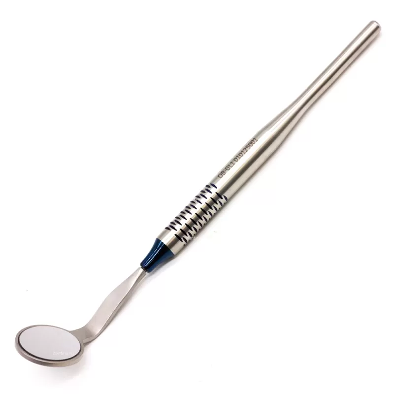 Зеркало стоматологическое, с родиевой ручкой, двустороннее, 24 мм (5 размер) Blue