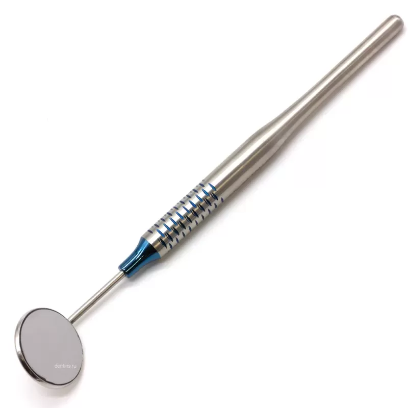 Зеркало стоматологическое родиевое с ручкой, одностороннее, 26 мм Blue
