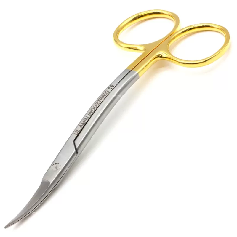 Ножницы хирургические ЛаГранджа с двойным изгибом TC Gold, 115 мм