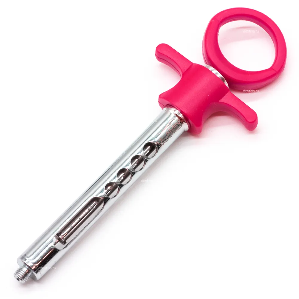 Карпульный шприц для дентальной анестезии с пластмассовой ручкой, Pink