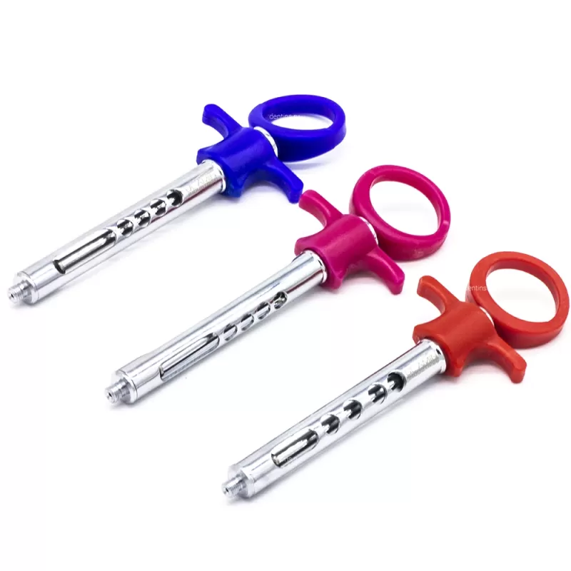 Карпульный шприц для дентальной анестезии с пластмассовой ручкой, Blue