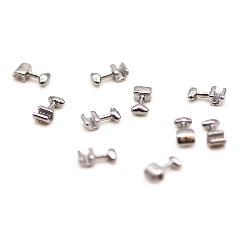 Крючки ортодонтические прямые на дугу обжимные короткие, 10 шт