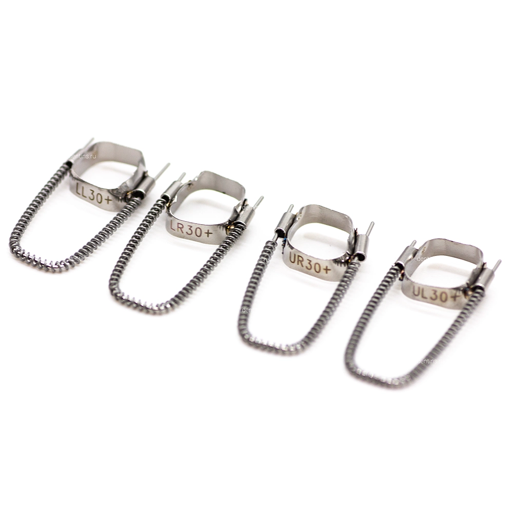 Ортодонтические кольца с петлей на 1-е моляры 30+, 4 шт Ортодонтические кольца с петлей на 1-е моляры 30+, 4 шт