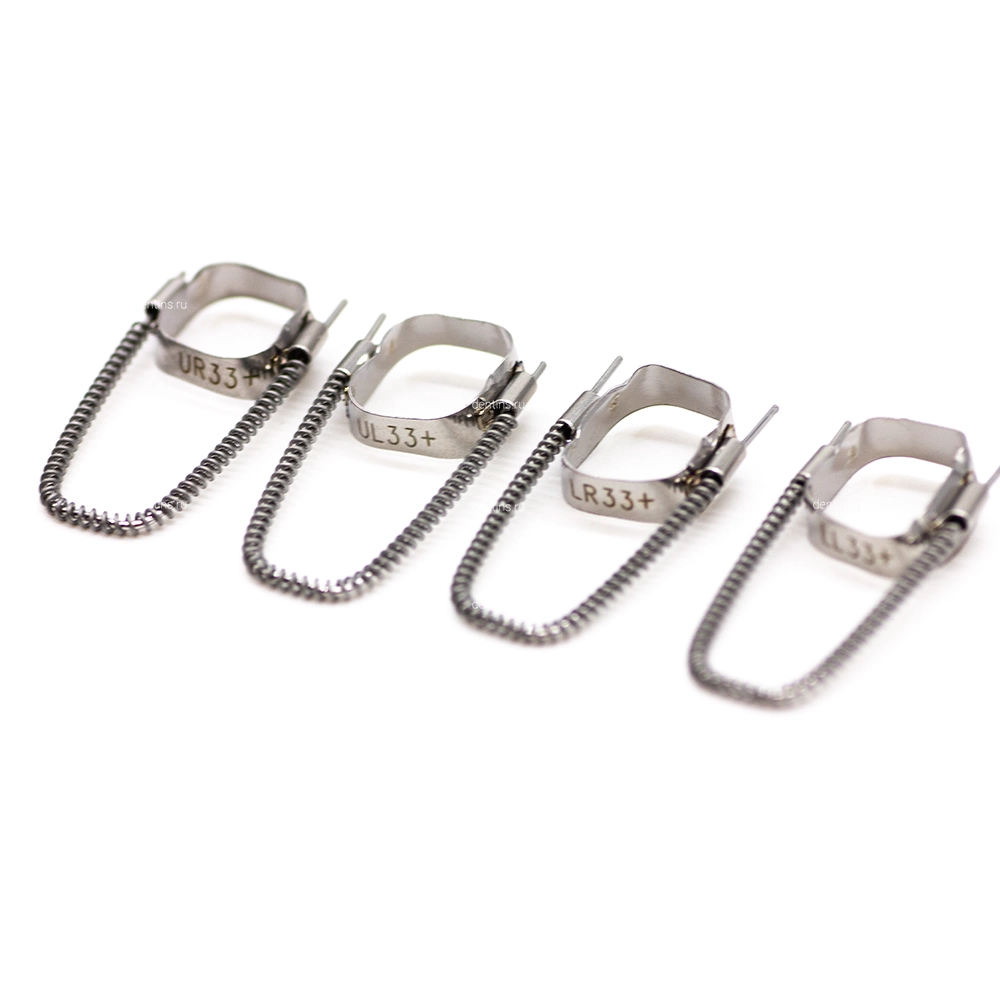 Ортодонтические кольца с петлей на 1-е моляры 33+, 4 шт Ортодонтические кольца с петлей на 1-е моляры 33+, 4 шт