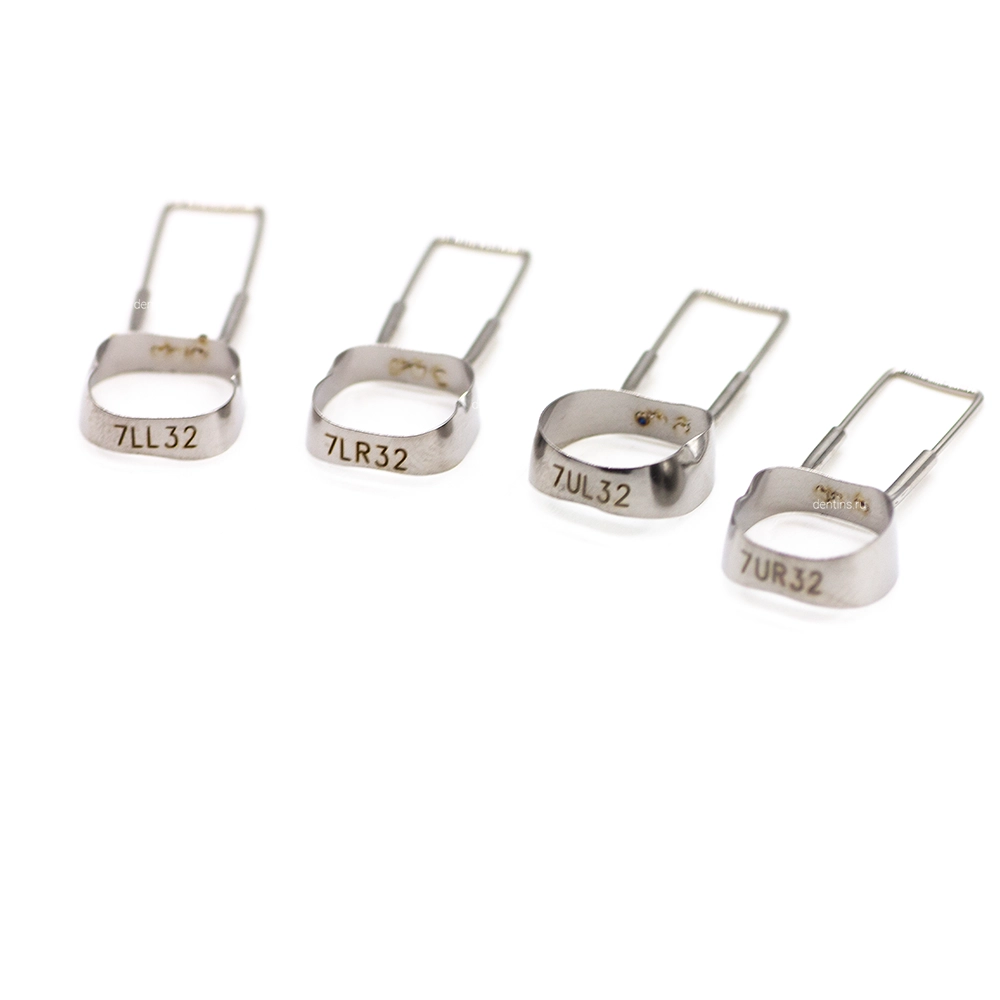 Ортодонтические кольца с петлей на 2-е моляры 32, 4 шт Ортодонтические кольца с петлей на 2-е моляры 32, 4 шт