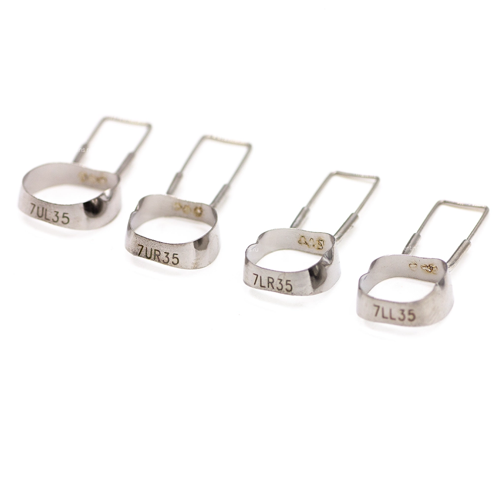 Ортодонтические кольца с петлей на 2-е моляры 35, 4 шт Ортодонтические кольца с петлей на 2-е моляры 35, 4 шт