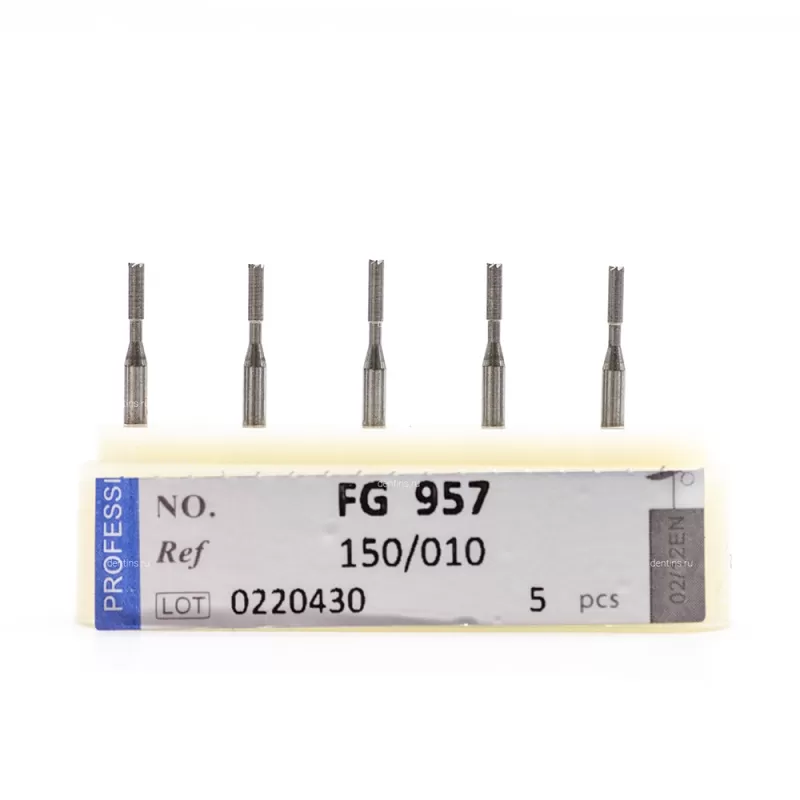 Бор твердосплавный для турбинного наконечника (1.6 мм FG), цилиндрический для остеотомии (торсионный), 1 мм