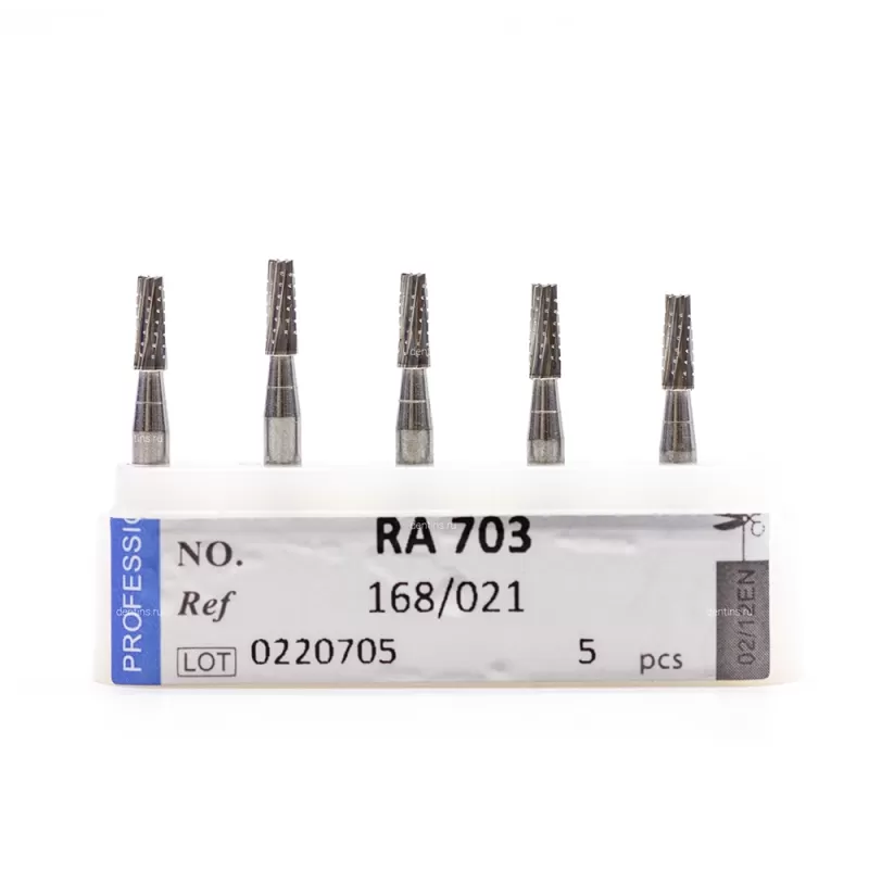 Бор твердосплавный для углового наконечника (2.35 мм RA), конусовидный (с плоским концом), 2,1 мм