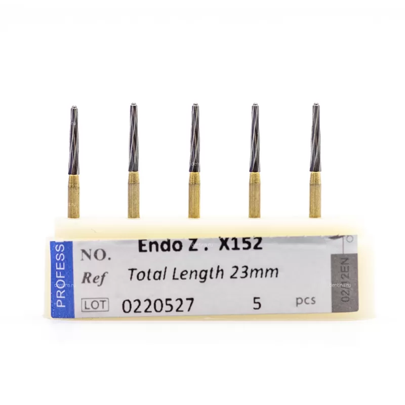 Бор стоматологический карбидный (фреза для разрезания зуба) EndoZ (для турбинного наконечника) - 5 шт