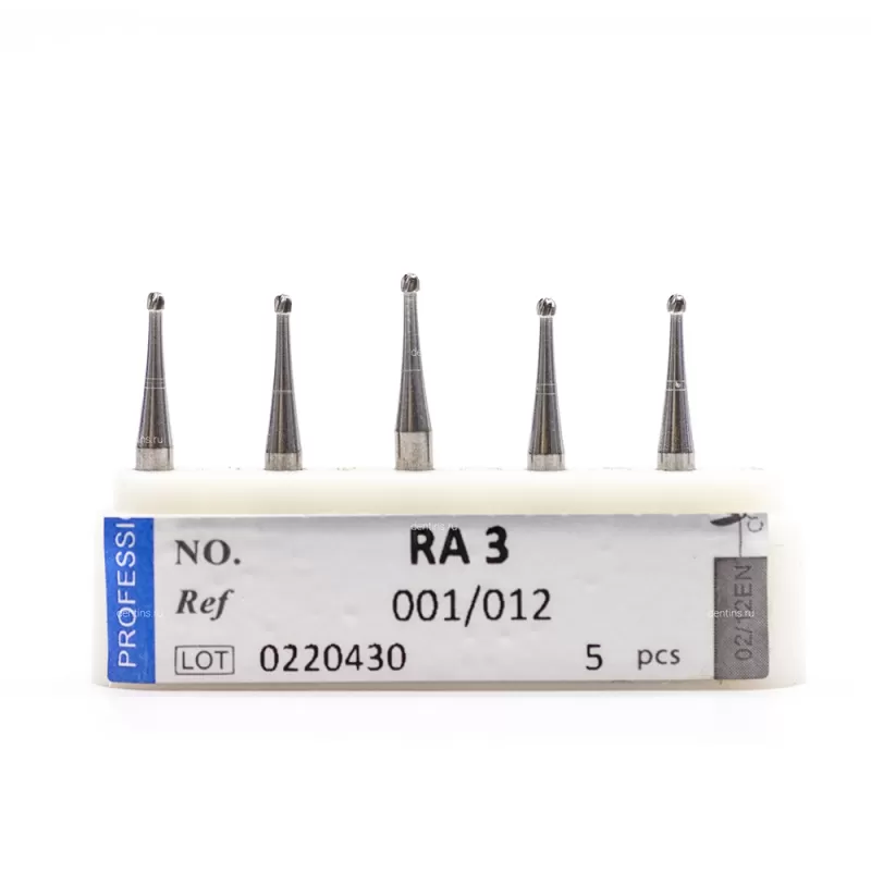 Бор твердосплавный для углового наконечника (2.35 мм RA), шаровидный, 1,2 мм