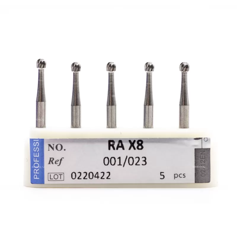 Бор твердосплавный для углового наконечника (2.35 мм RA), шаровидный на длинной ножке, 2,3 мм