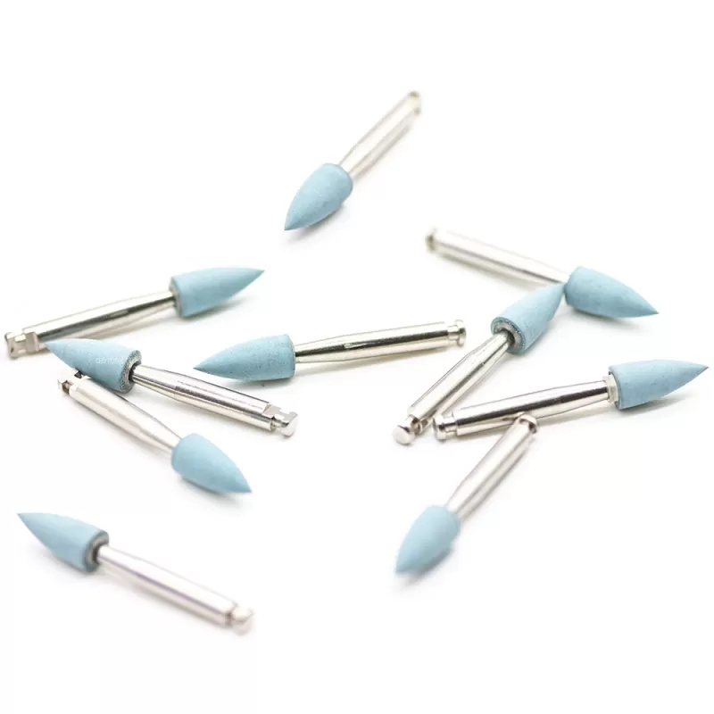 Резинка для полирования, конус маленький, синяя - низкая абразивность