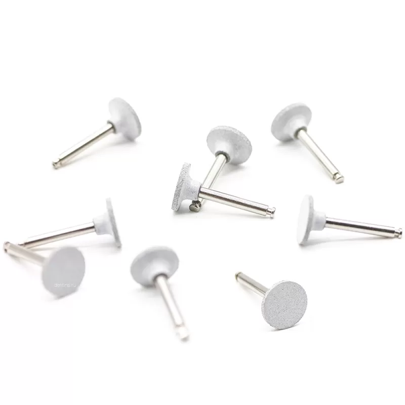 Резинка для полирования, диск маленький, белая - сильная абразивность