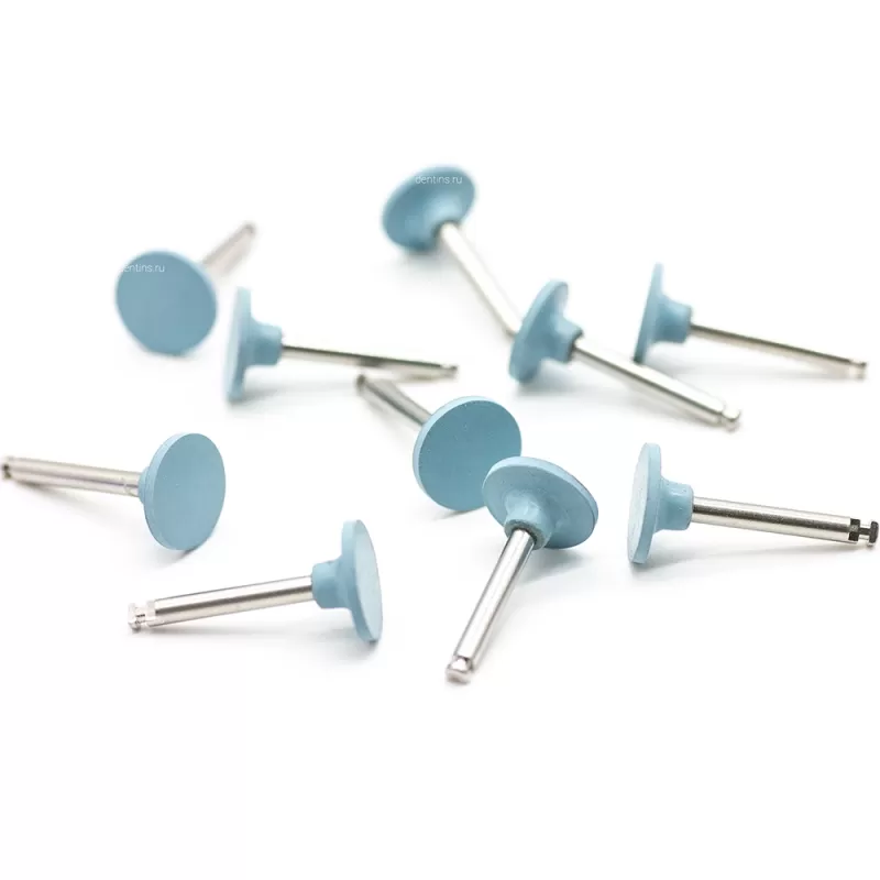 Резинка для полирования, диск маленький, синяя - низкая абразивность