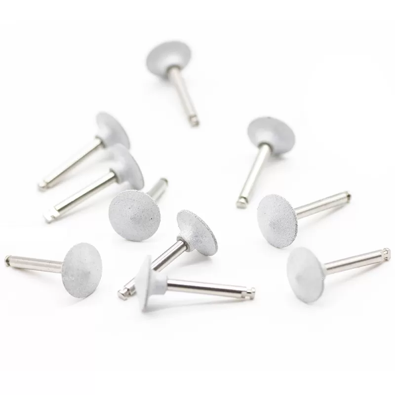 Резинка для полирования, диск большой, белая - сильная абразивность