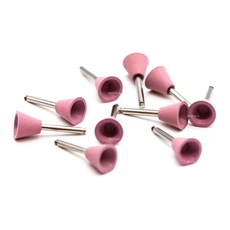 Резинка для полирования, чашка большая, розовая - средняя абразивность