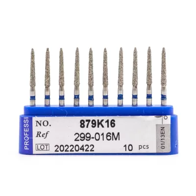 Бор алмазный для турбинного наконечника (1.6 мм FG), торпедовидный, синий, 1,6x10 мм