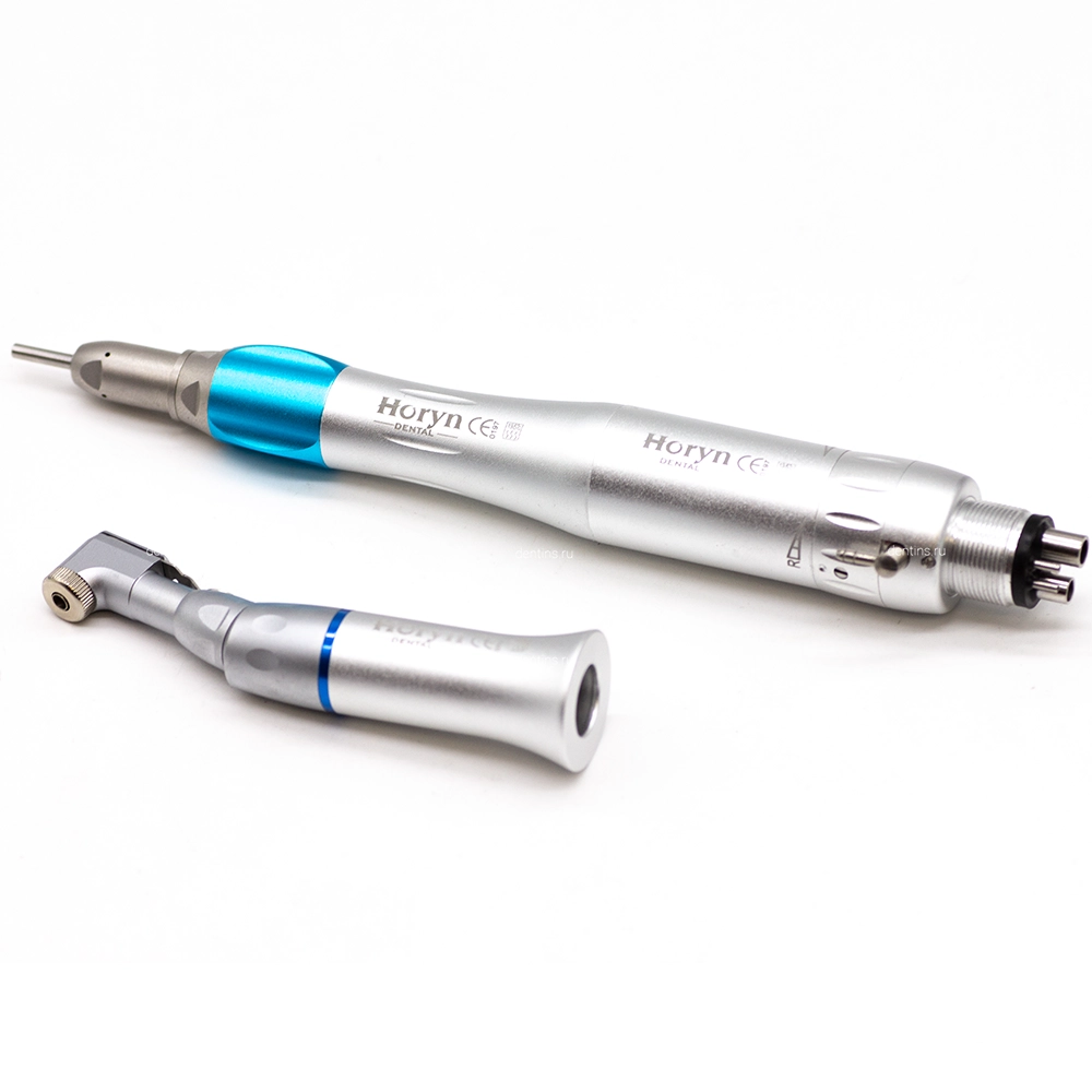 Набор из воздушного микромотра с внешней подачей воды, прямого и углового наконечника