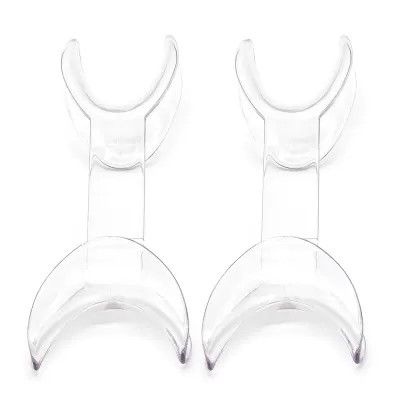 Ретрактор стоматологический двусторонний прозрачный, большой (L) - 2 шт