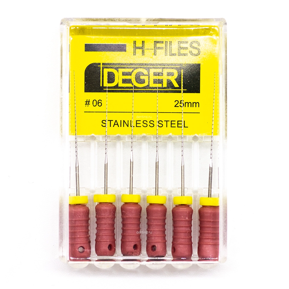 Файлы эндодонтические DEGER H-files, 06, 25 мм