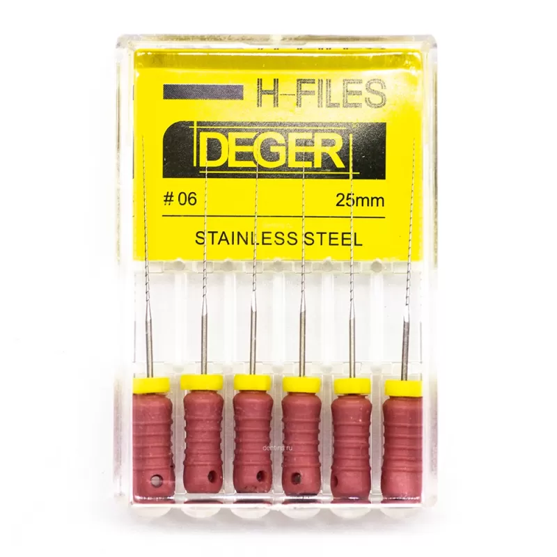 Файлы эндодонтические DEGER H-files, 06, 25 мм