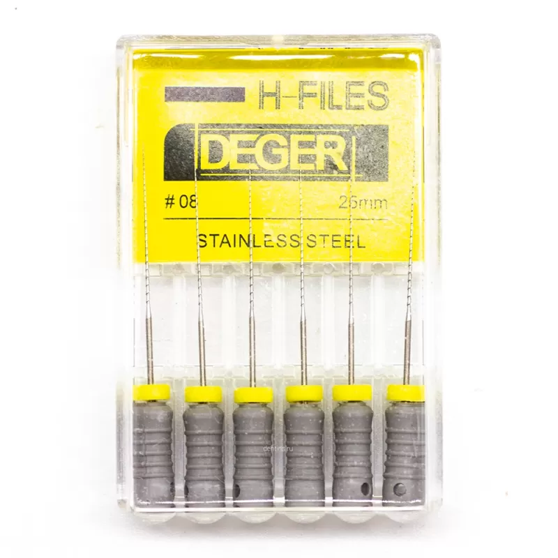 Файлы эндодонтические DEGER H-files, 08, 25 мм