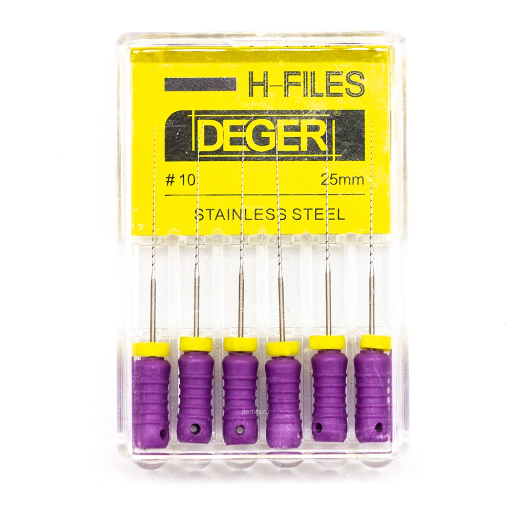 Файлы эндодонтические DEGER  H-files, 10, 25 мм