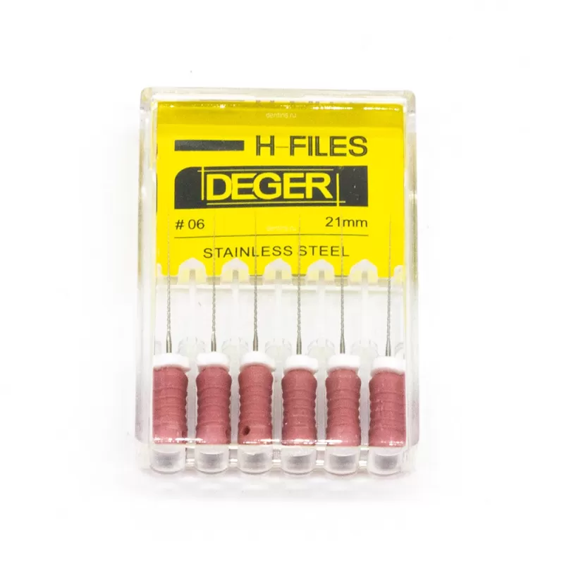 Файлы эндодонтические DEGER H-files, 06, 21 мм