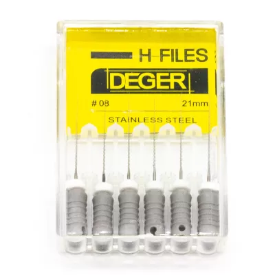 Файлы эндодонтические DEGER H-files, 08, 21 мм