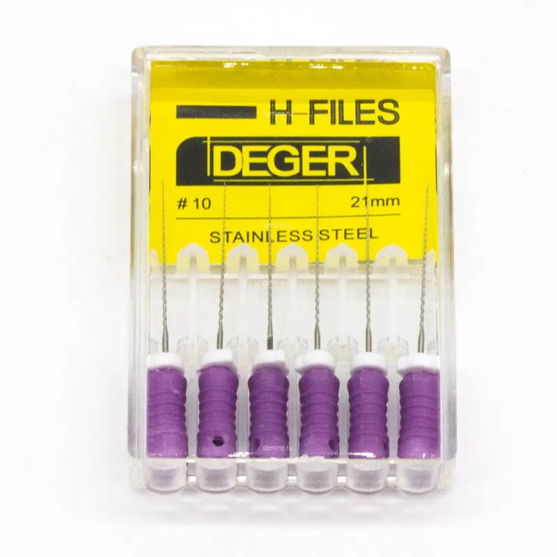 Файлы эндодонтические DEGER H-files, 10, 21 мм