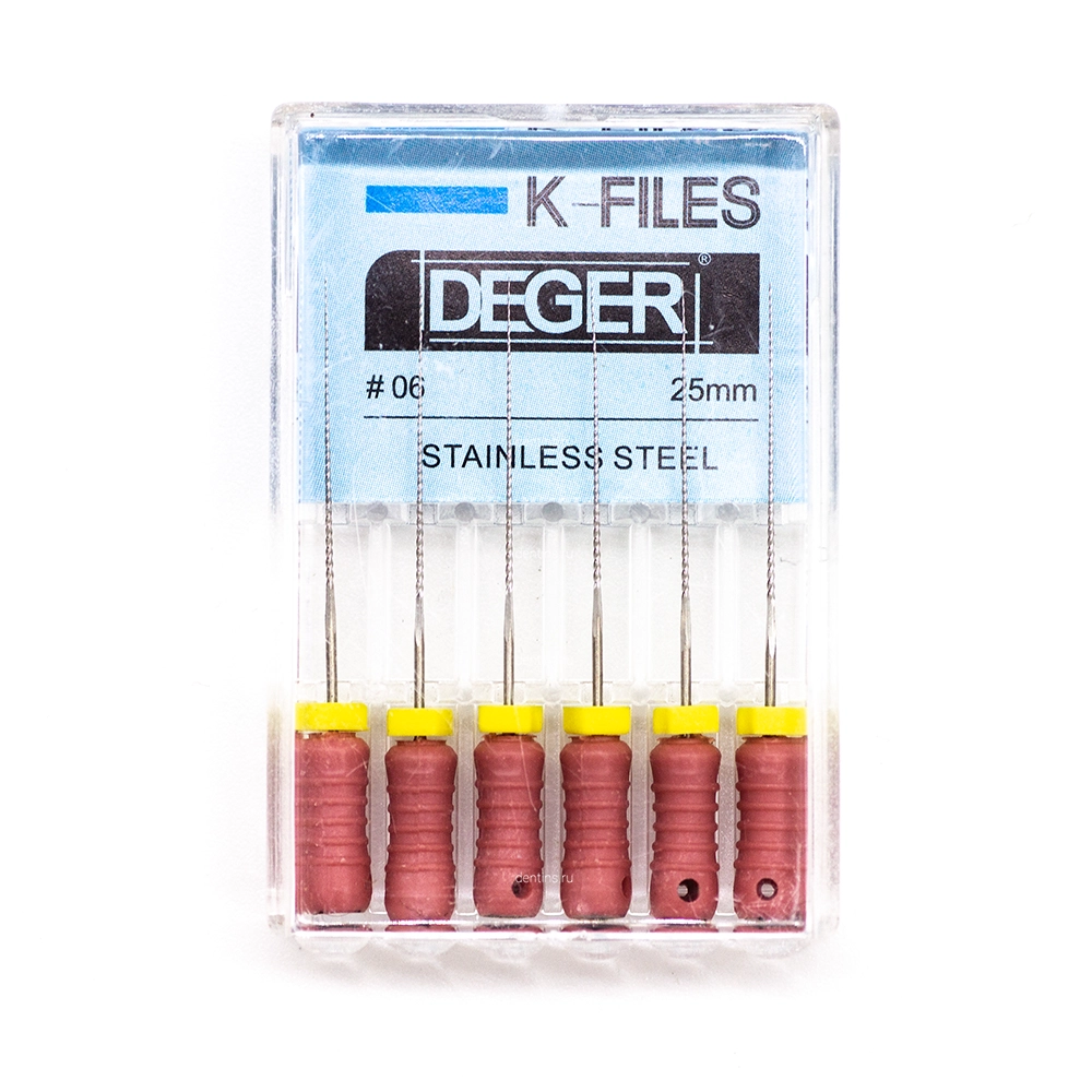 Файлы эндодонтические DEGER K-files, 06, 25 мм