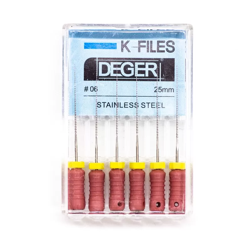 Файлы эндодонтические DEGER K-files, 06, 25 мм
