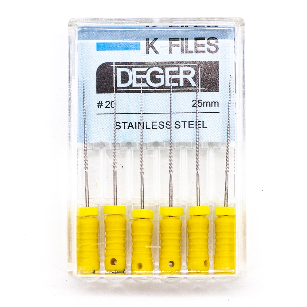 Файлы эндодонтические DEGER K-files, 20, 25 мм