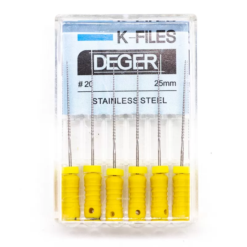 Файлы эндодонтические DEGER K-files, 20, 25 мм