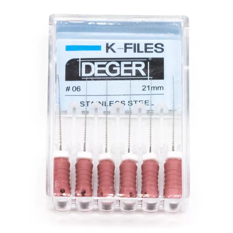 Файлы эндодонтические DEGER K-files, 06, 21 мм