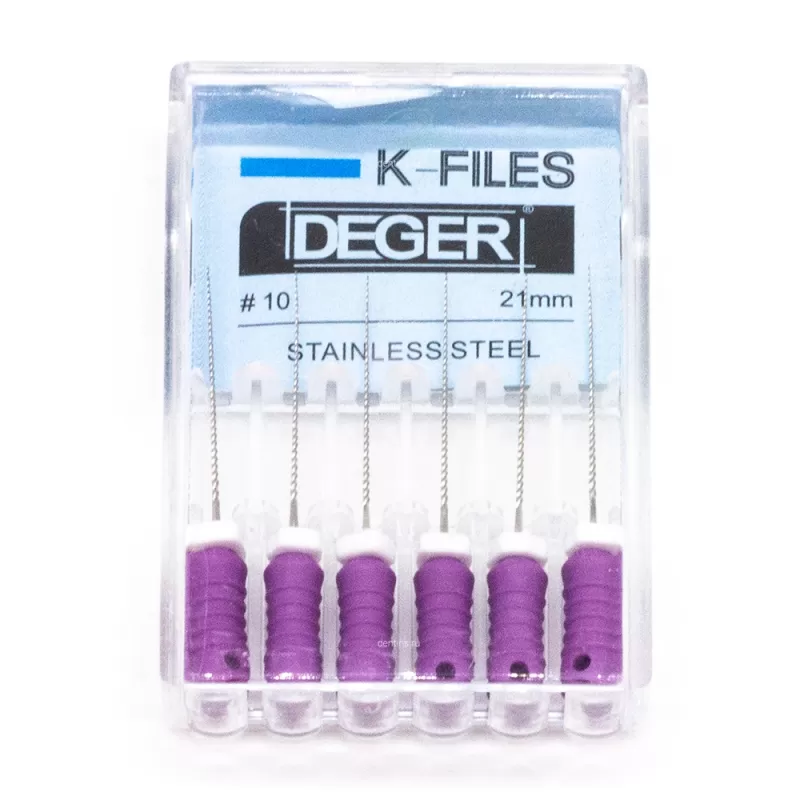 Файлы эндодонтические DEGER K-files, 10, 21 мм
