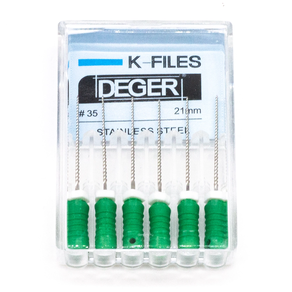 Файлы эндодонтические DEGER K-files, 35, 21 мм