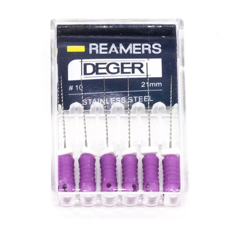 Файлы эндодонтические DEGER K-reamers, 10, 21 мм