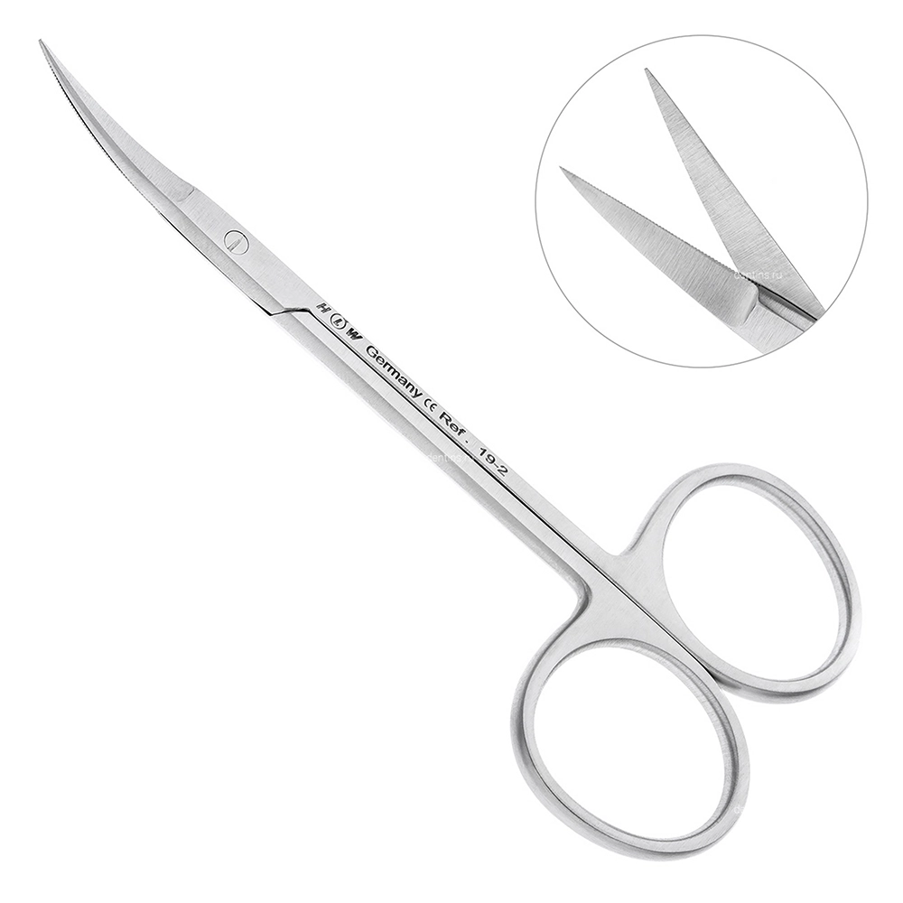 Ножницы хирургические Iris, изогнутые, 11,5 см Ножницы хирургические Iris, изогнутые, 11,5 см