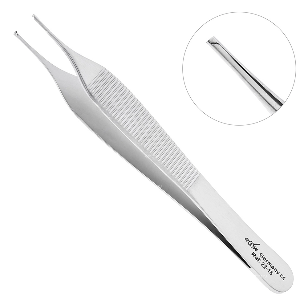 Пинцет Adson хирургический, 12,0 см Пинцет Adson хирургический, 12,0 см