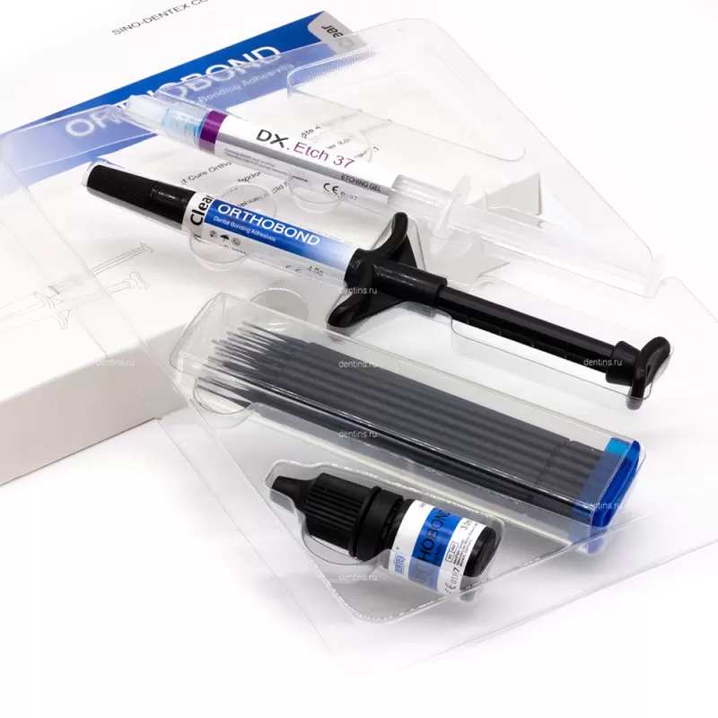 Набор для фиксации брекетов из композита, адгезива и протравки ORTHOBOND Intro Kit