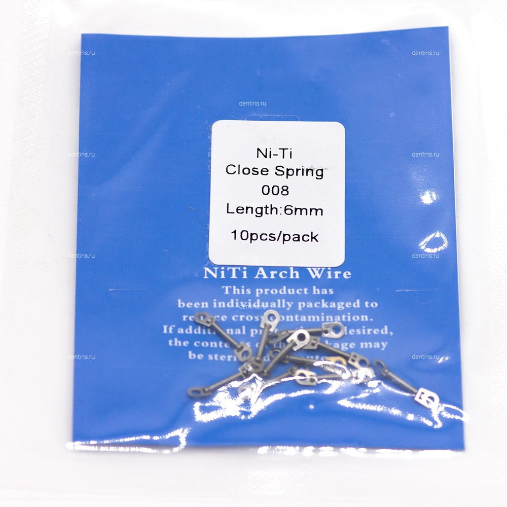 Ортодонтическая пружина с кольцом, закрывающая, 0.008