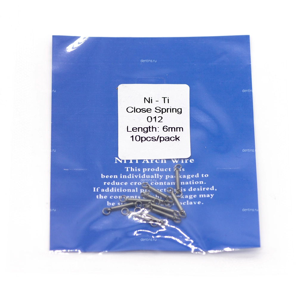 Ортодонтическая пружина с кольцом, закрывающая, 0.012