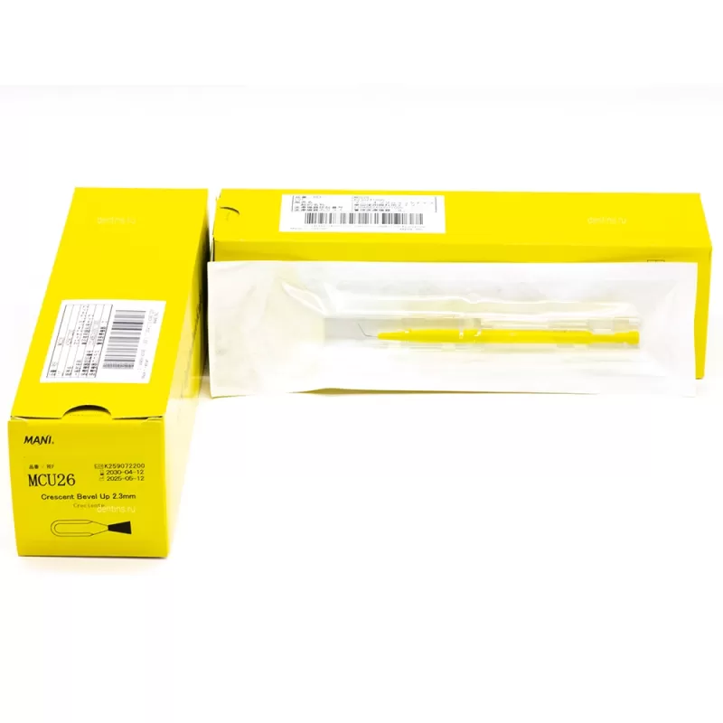 Cкальпель-расслаиватель микрохирургический, офтальмологический Mani, 2,3 мм