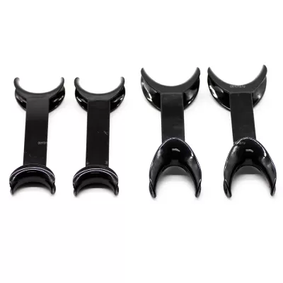 Ретрактор стоматологический двусторонний для щек и губ черный - набор из 4 шт